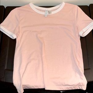 H&M pink and white T- Shirt